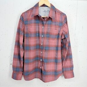 Ridgecut Women's size Medium Toughwear Mauve Plaid Button Down Flannel Shirt